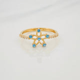 Anillo Flor 1.35g / T6 Oro Amarillo 18K