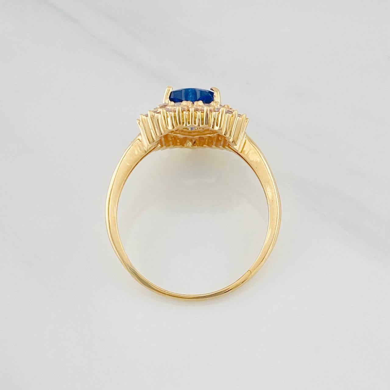 Anillo Corazon Tupido 2.85g / T6 Oro Amarillo 18K