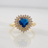 Anillo Corazon Tupido 2.85g / T6 Oro Amarillo 18K