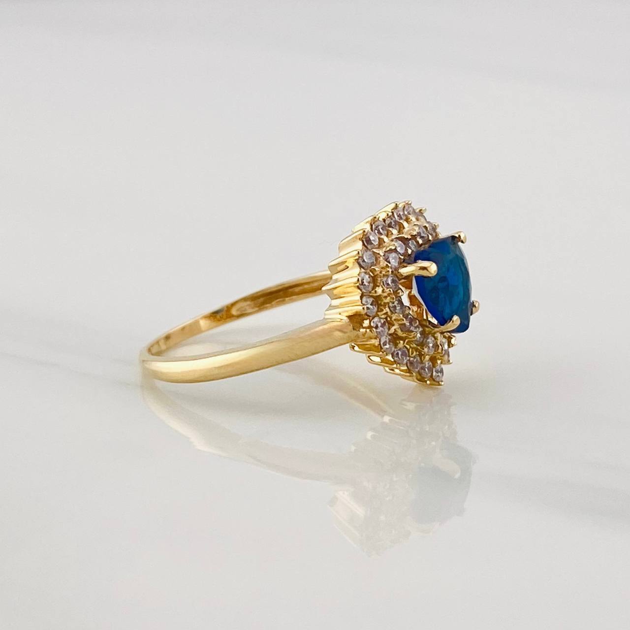 Anillo Corazon Tupido 2.85g / T6 Oro Amarillo 18K