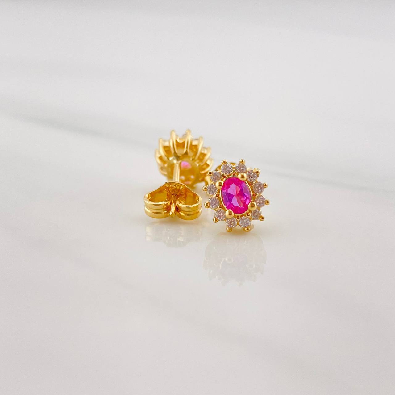 Topos Flor 2.3g / 7.26mm Oro Amarillo 18K