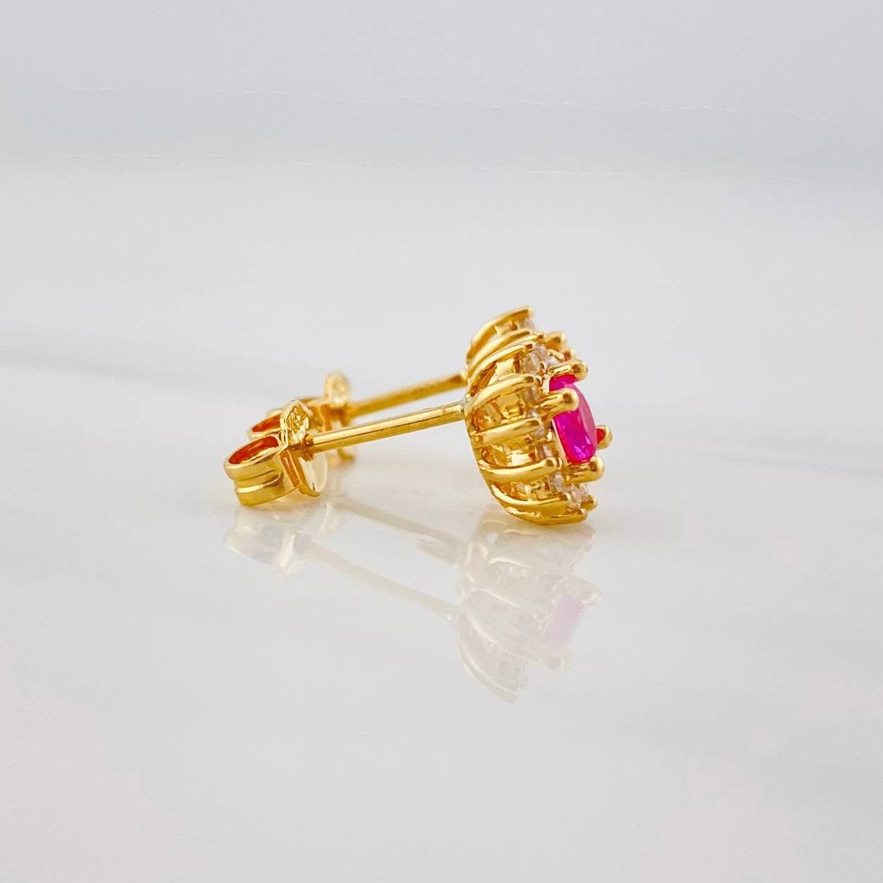 Topos Flor 2.3g / 7.26mm Oro Amarillo 18K