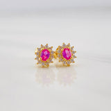 Topos Flor 2.3g / 7.26mm Oro Amarillo 18K