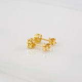 Topos Flor Borde Texturizado 1.35g / 6.01mm Oro Amarillo 18K