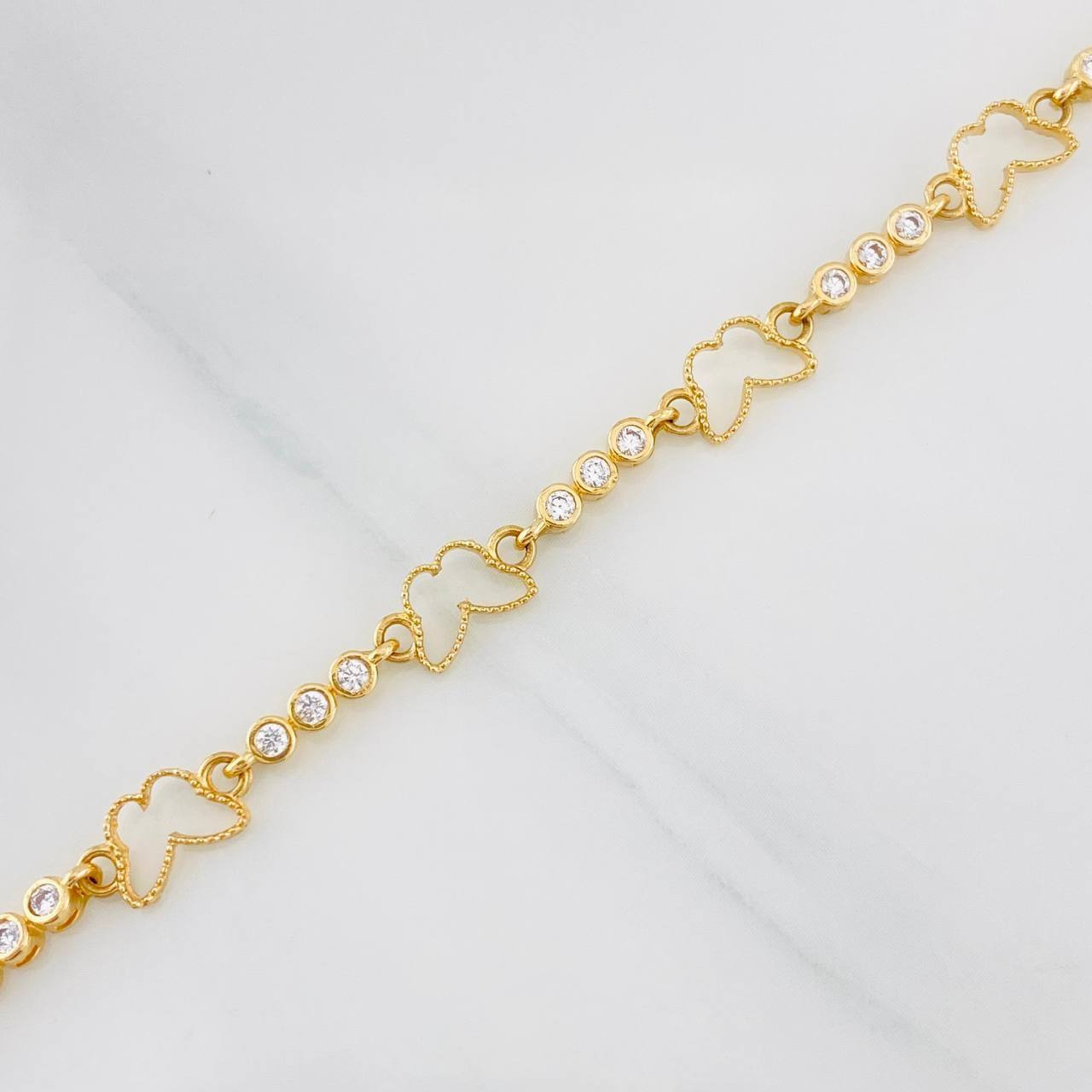 Pulso Halo Mariposa 5.7g / 19cm / 2.71mm Oro Amarillo 18K