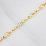 Pulso Halo Mariposa 5.7g / 19cm / 2.71mm Oro Amarillo 18K