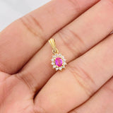 Dije Flor 1.25g / 1.05cm Dos Oros Amarillo Blanco 18K