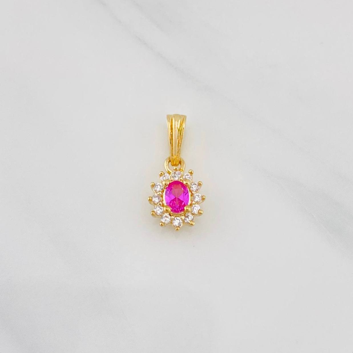 Dije Flor 1.25g / 1.05cm Dos Oros Amarillo Blanco 18K