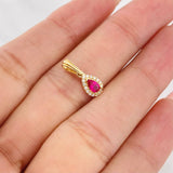 Dije Gota 0.6g / 1.05cm Dos Oros Amarillo Blanco 18K