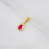 Dije Gota 0.6g / 1.05cm Dos Oros Amarillo Blanco 18K