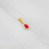 Dije Gota 0.6g / 1.05cm Dos Oros Amarillo Blanco 18K