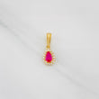 Dije Gota 0.6g / 1.05cm Dos Oros Amarillo Blanco 18K