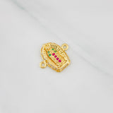 Herraje Virgen de Guadalupe 1.05g / 1.05cm Dos Oros Amarillo Blanco 18K