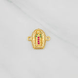 Herraje Virgen de Guadalupe 1.05g / 1.05cm Dos Oros Amarillo Blanco 18K