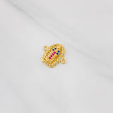 Herraje Virgen de Guadalupe 1.25g / 1.05cm Dos Oros Amarillo Blanco 18K