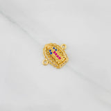 Herraje Virgen de Guadalupe 1.25g / 1.05cm Dos Oros Amarillo Blanco 18K