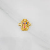 Herraje Virgen de Guadalupe 1.25g / 1.05cm Dos Oros Amarillo Blanco 18K