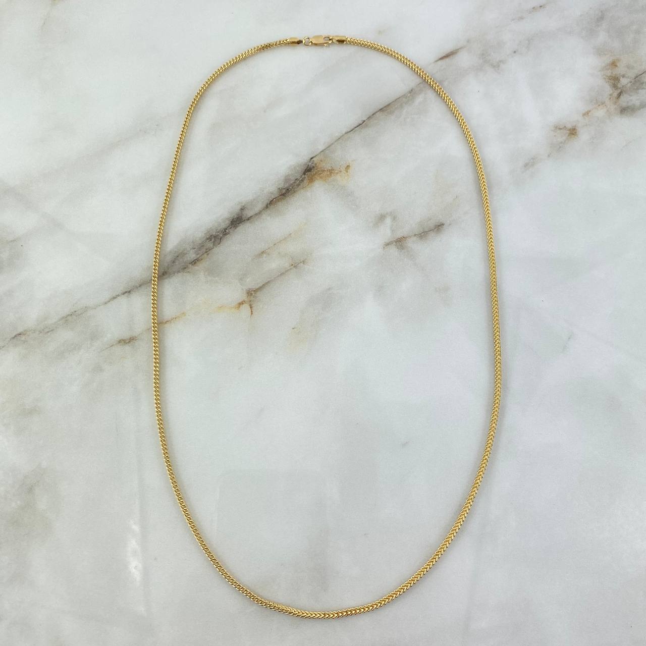 Cadena Franco 9.2gr / 60cm / 2.2mm Oro Amarillo +4