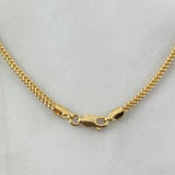 Cadena Franco 9.2gr / 60cm / 2.2mm Oro Amarillo +4