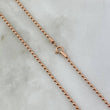 Cadena Militar 10gr / 60cm / 2mm Lisa Oro Rosa +3