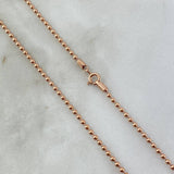 Cadena Militar 10gr / 60cm / 2mm Lisa Oro Rosa +3