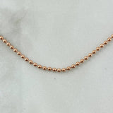 Cadena Militar 10gr / 60cm / 2mm Lisa Oro Rosa +3