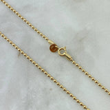 Cadena Militar 10gr / 60cm / 2mm Lisa Oro Amarillo +3 *