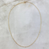 Cadena Aro Seguido 2.1gr / 50cm / 1.7mm Diamantada Oro Amarillo +3