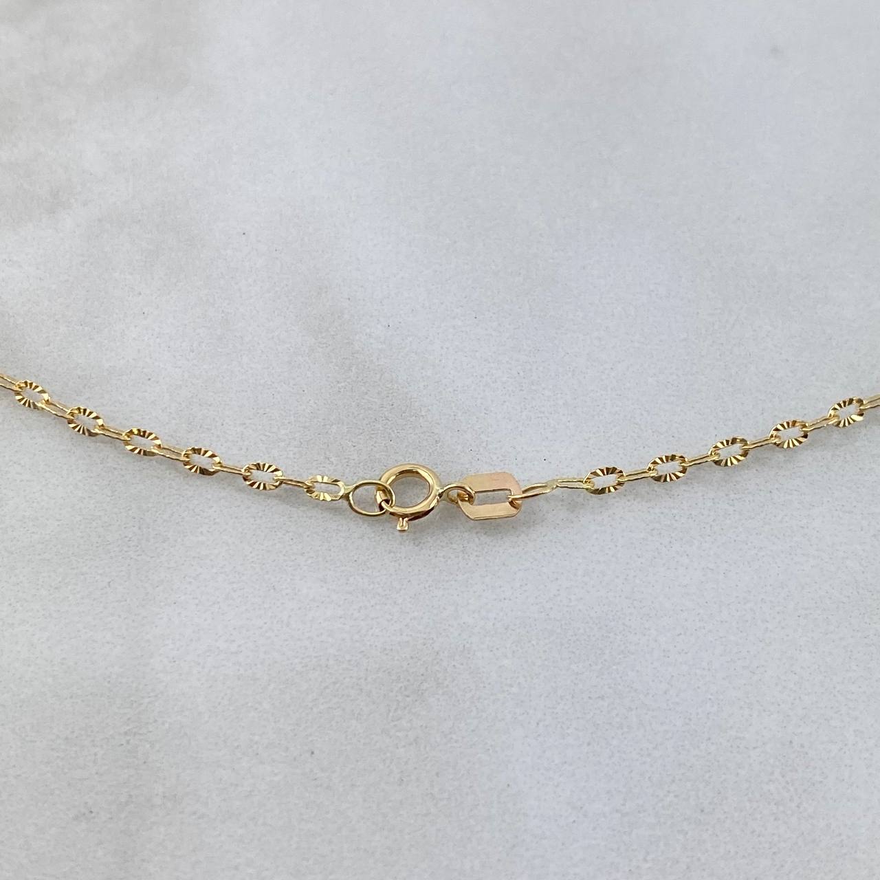 Cadena Aro Seguido 2.1gr / 50cm / 1.7mm Diamantada Oro Amarillo +3