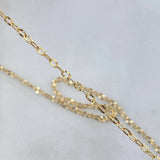 Cadena Aro Seguido 2.1gr / 50cm / 1.7mm Diamantada Oro Amarillo +3