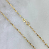 Cadena Aro Seguido 2.1gr / 50cm / 1.7mm Diamantada Oro Amarillo +3