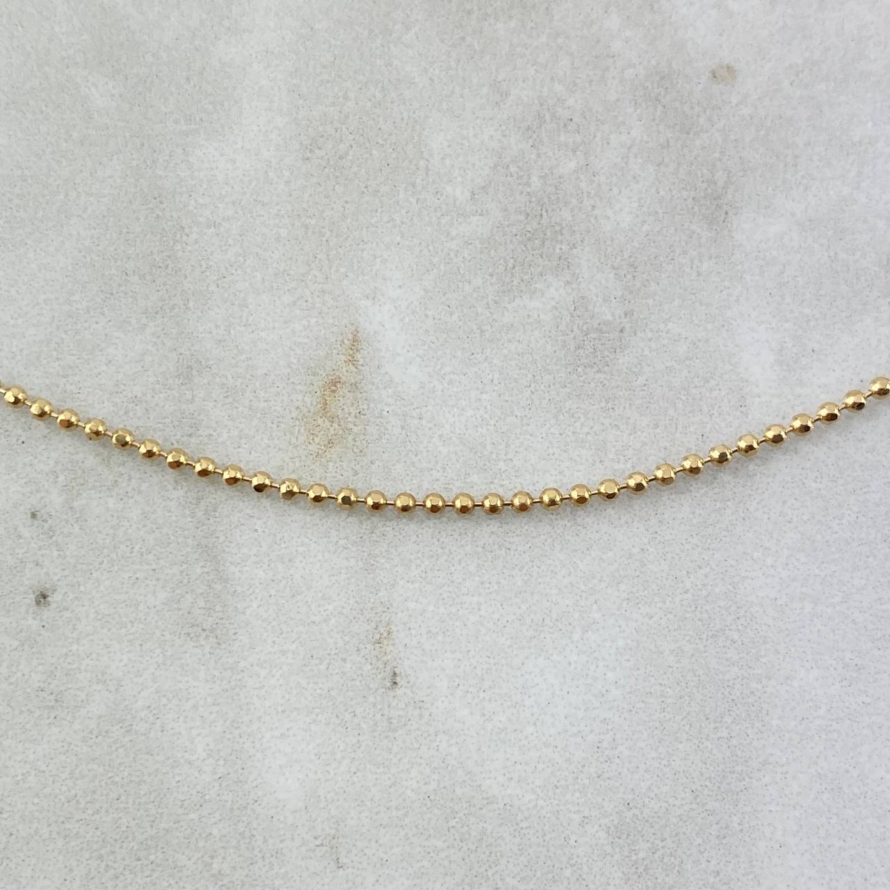 Cadena Militar 2.8gr / 50cm / 1.2mm Discoteca Oro Amarillo +3