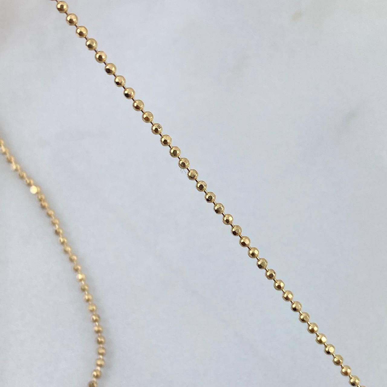 Cadena Militar 2.6gr / 45cm / 1.2mm Discoteca Oro Amarillo +3