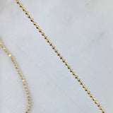Cadena Militar 2.8gr / 50cm / 1.2mm Discoteca Oro Amarillo +3