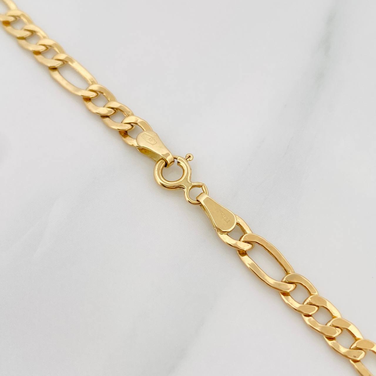 Cadena Figaro 7.3g / 60cm / 2.1mm Oro Amarillo 18K