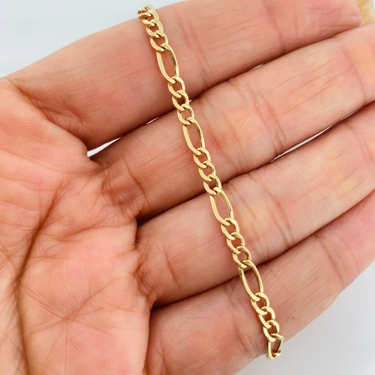 Pulso Figaro 1.55g / 19cm / 3.5mm Oro Amarillo 18K