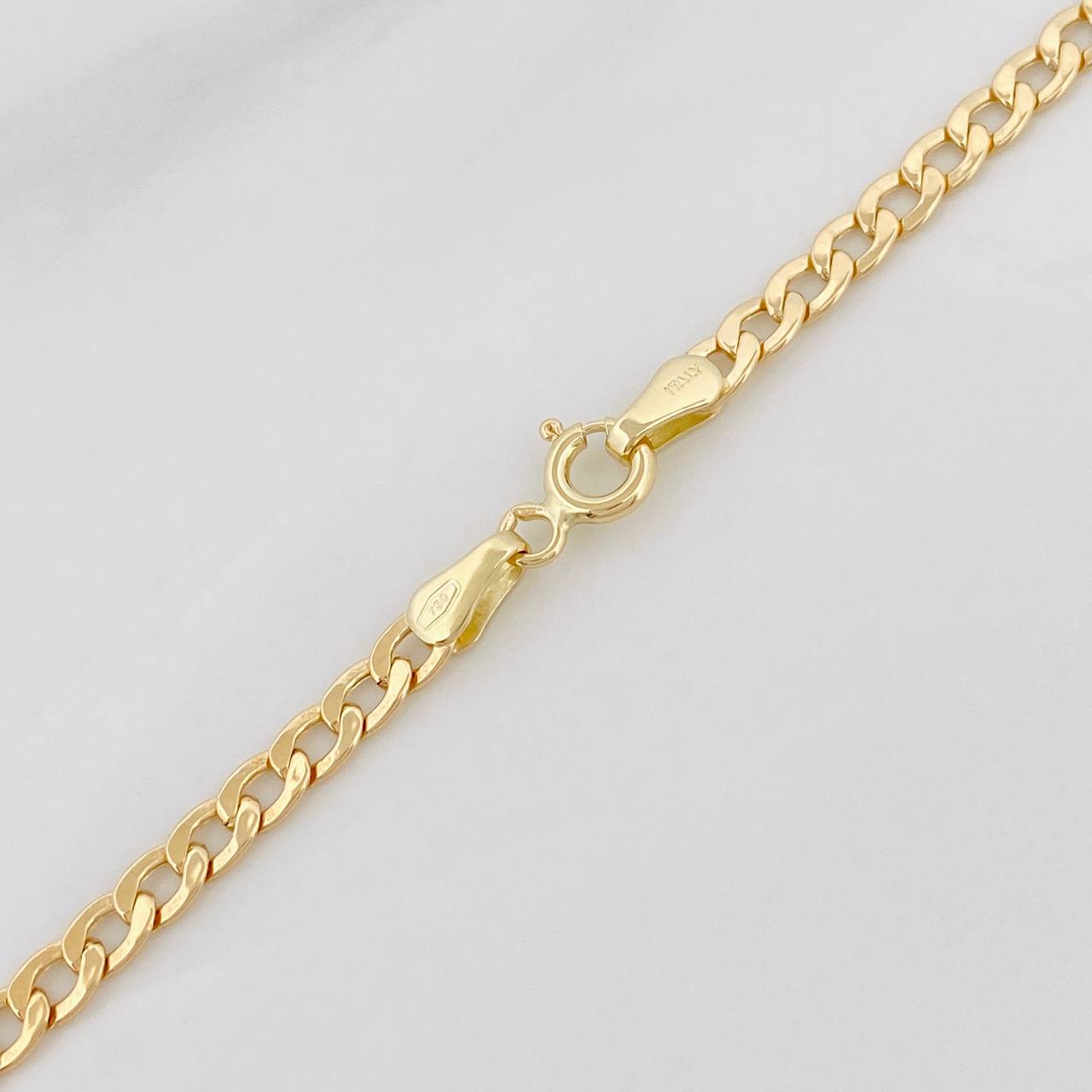 Cadena Cubana 4.1g / 60cm / 3mm Oro Amarillo 18K