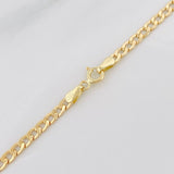 Cadena Cubana 4.1g / 60cm / 3mm Oro Amarillo 18K