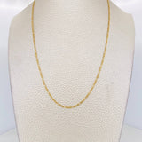 Cadena Figaro 1.3g / 45cm / 1.55mm Oro Amarillo 18K