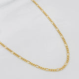 Cadena Figaro 1.3g / 45cm / 1.55mm Oro Amarillo 18K
