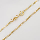 Cadena Figaro 1.3g / 45cm / 1.55mm Oro Amarillo 18K