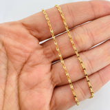 Cadena Escalera Volga 2g / 45cm / 2mm Oro Amarillo 18K
