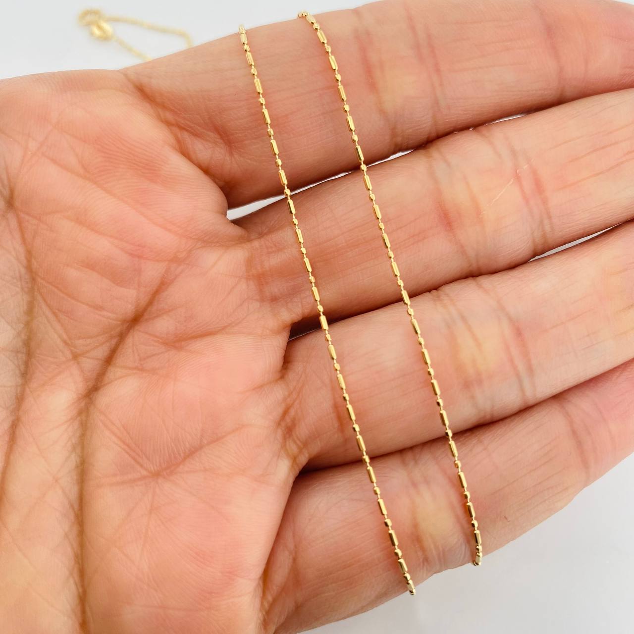Cadena Morse 1.45g / 45cm / 0.7mm Oro Amarillo 18K