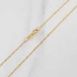 Cadena Morse 1.45g / 45cm / 0.7mm Oro Amarillo 18K