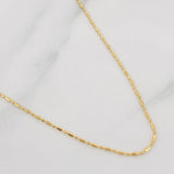 Cadena Morse 1.45g / 45cm / 0.7mm Oro Amarillo 18K