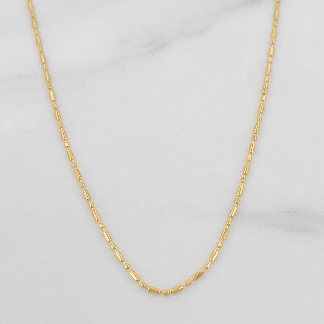 Cadena Morse 1.45g / 45cm / 0.7mm Oro Amarillo 18K