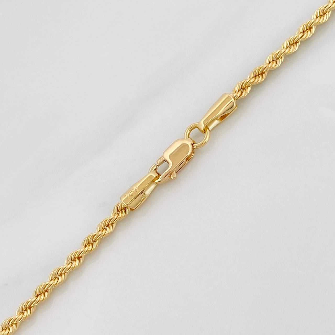 Cadena Lazo 3.65g / 50cm / 2.1mm Oro Amarillo 18K