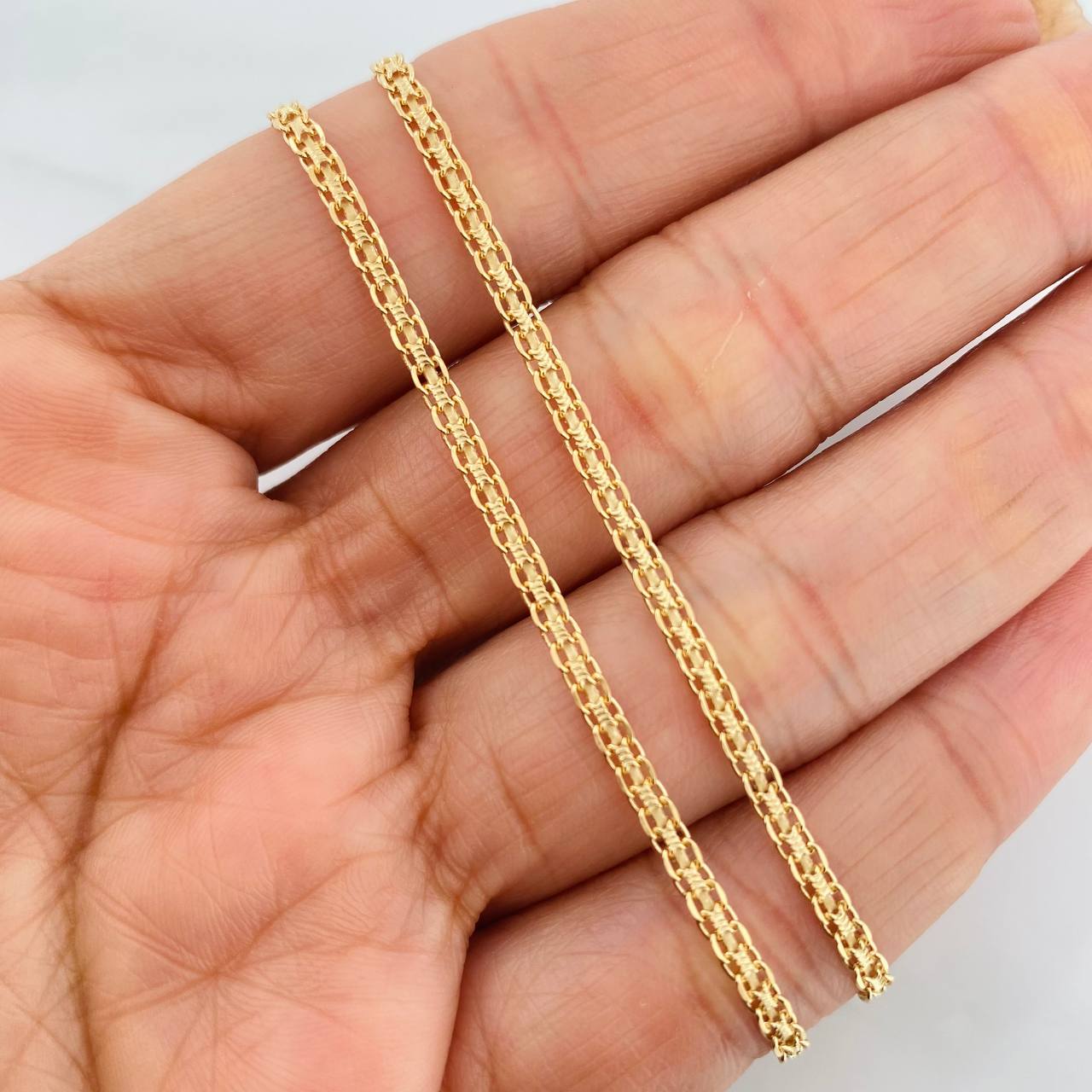 Cadena China 4.6g / 50cm / 2.2mm Oro Amarillo 18K
