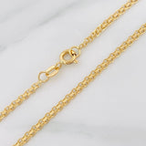 Cadena China 4.6g / 50cm / 2.2mm Oro Amarillo 18K