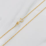 Cadena Singapur 0.85g / 50cm / 0.7mm Oro Amarillo 18K